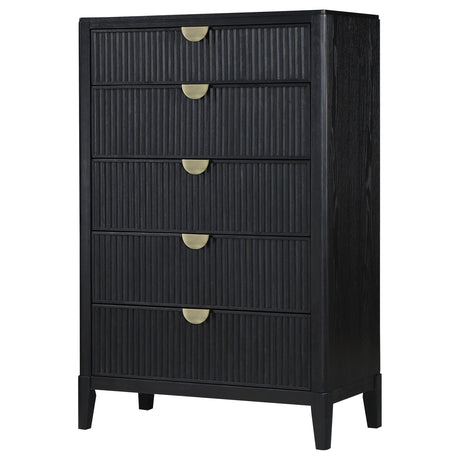 Brookmead 5-Drawer Bedroom Chest, Black