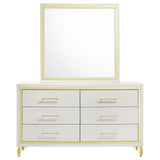 Lucia 6-Drawer Dresser with Mirror in White