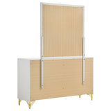 Lucia 6-Drawer Dresser with Mirror in White