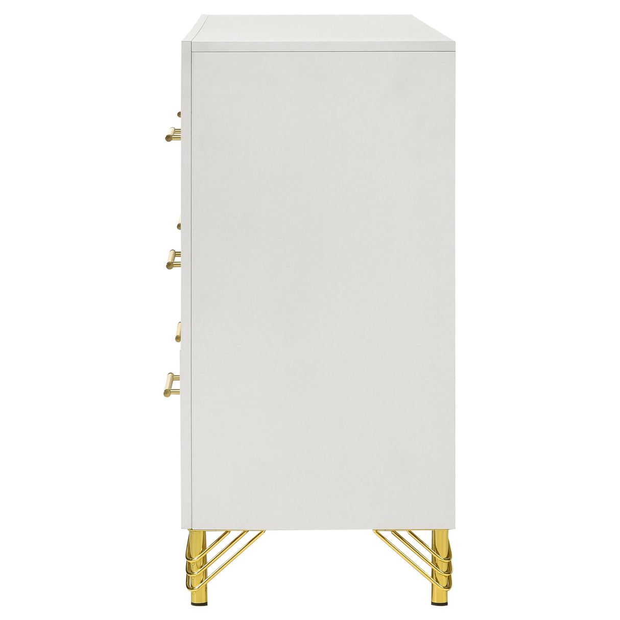 Lucia 6-Drawer Dresser Cabinet in White