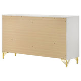 Lucia 6-Drawer Dresser Cabinet in White