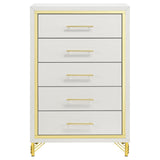 Lucia 5-Drawer Chest of Drawers - White