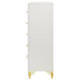 Lucia 5-Drawer Chest of Drawers - White