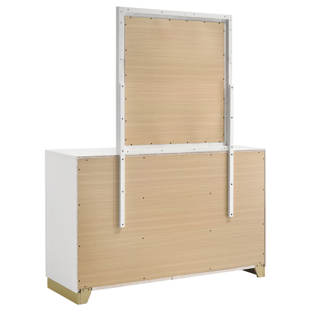 Caraway 6-Drawer Dresser with Mirror in White
