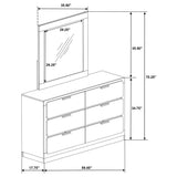 Caraway 6-Drawer Dresser with Mirror in White