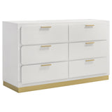 Caraway 6-Drawer Dresser in White