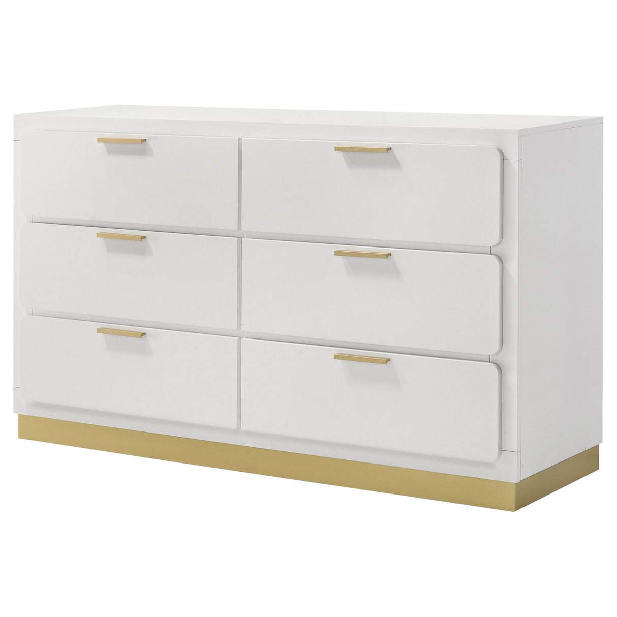 Caraway 6-Drawer Dresser in White