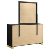 Caraway 6-Drawer Dresser with Mirror - Black