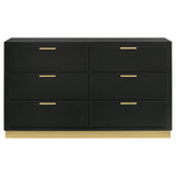 Caraway 6-Drawer Dresser Black