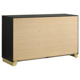 Caraway 6-Drawer Dresser Black