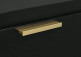 Caraway 4-Drawer Chest in Black with Gold Hardware
