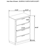 Caraway 4-Drawer Chest in Black with Gold Hardware