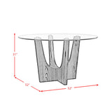 Oregon - Round Table With Glass Top