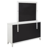 Marielle 6-Drawer Dresser with Mirror in Distressed White