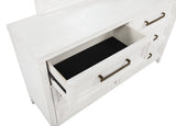 Marielle 6-Drawer Dresser with Mirror in Distressed White