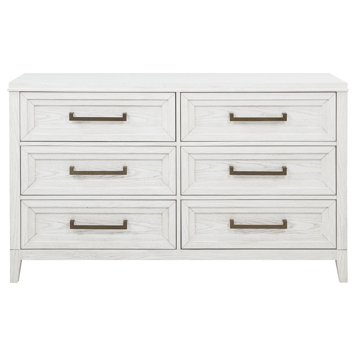 Marielle 6-Drawer Bedroom Dresser Distressed White