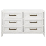 Marielle 6-Drawer Bedroom Dresser Distressed White