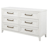 Marielle 6-Drawer Bedroom Dresser Distressed White
