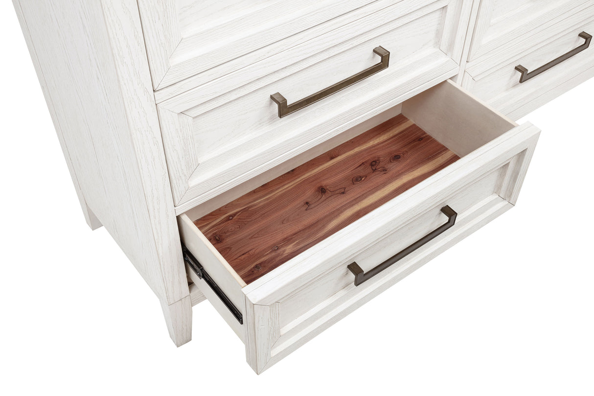 Marielle 6-Drawer Bedroom Dresser Distressed White