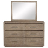 Kenora 6-Drawer Dresser and Mirror in Barley Brown