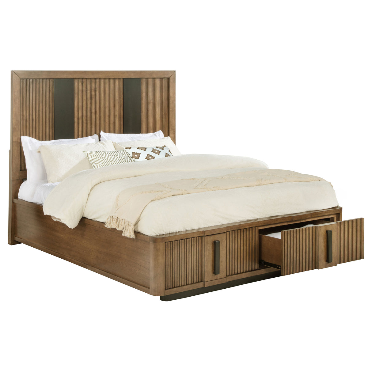 Terrace 2-Drawer California King Storage Bed, Ash Brown