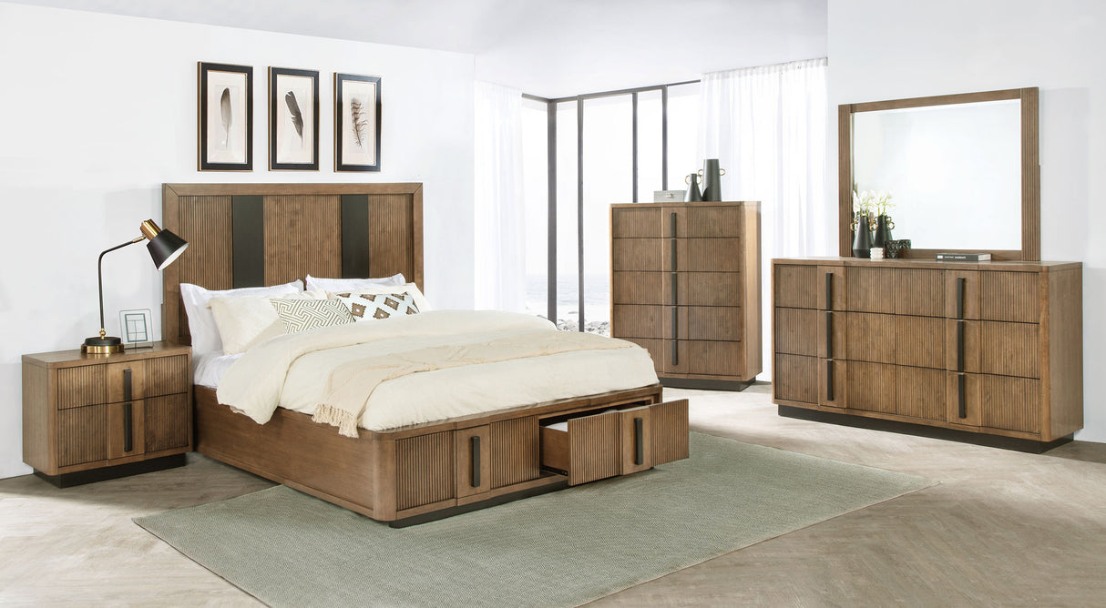 Terrace 2-Drawer California King Storage Bed, Ash Brown