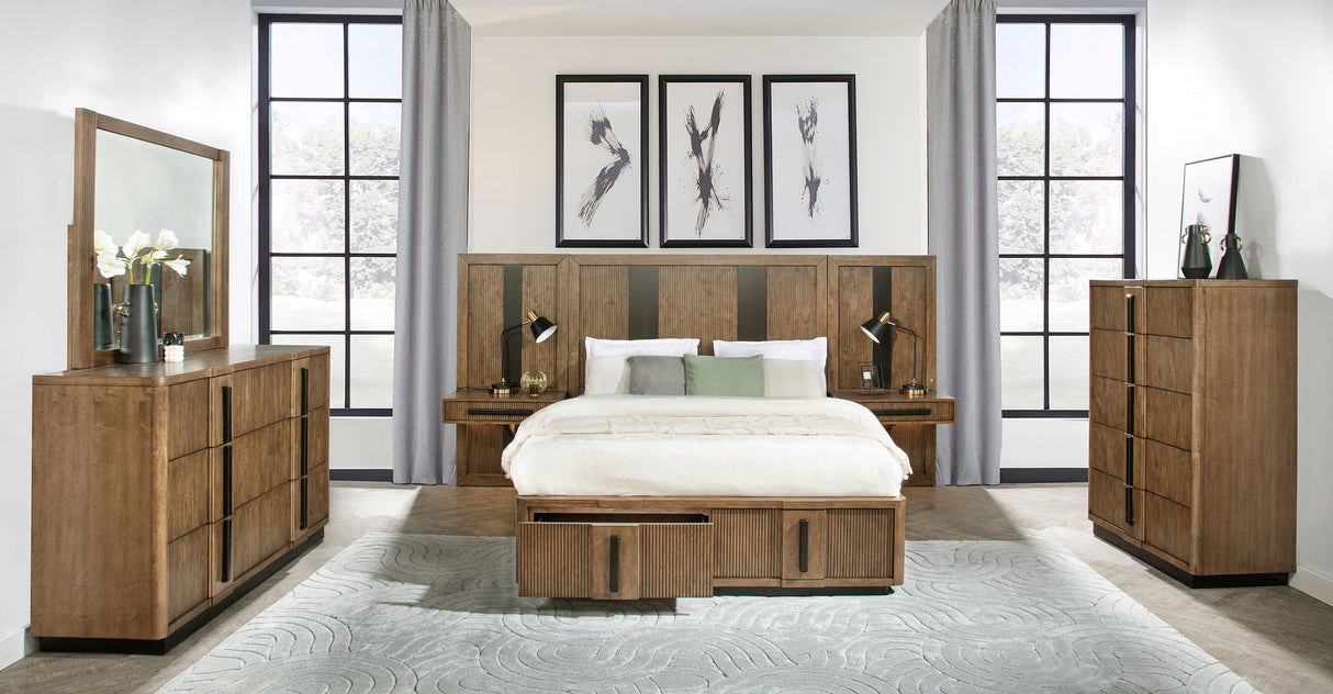 Terrace 2-Drawer California King Storage Bed, Ash Brown