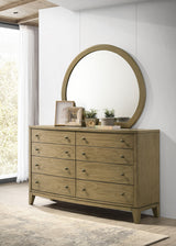 Granada 8-Drawer Dresser with Mirror - Natural Pine