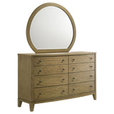 Granada 8-Drawer Dresser with Mirror - Natural Pine