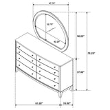 Granada 8-Drawer Dresser with Mirror - Natural Pine