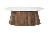 Opal - Coffee Table - Dark Brown / White
