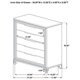 Marmore 5-Drawer Chest of Drawers, White