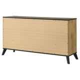 Kaywood 6-Drawer Dresser, Weathered Brown & Natural Pine