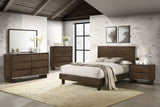 Glenwood 6-Drawer Dresser with Mirror, Warm Brown