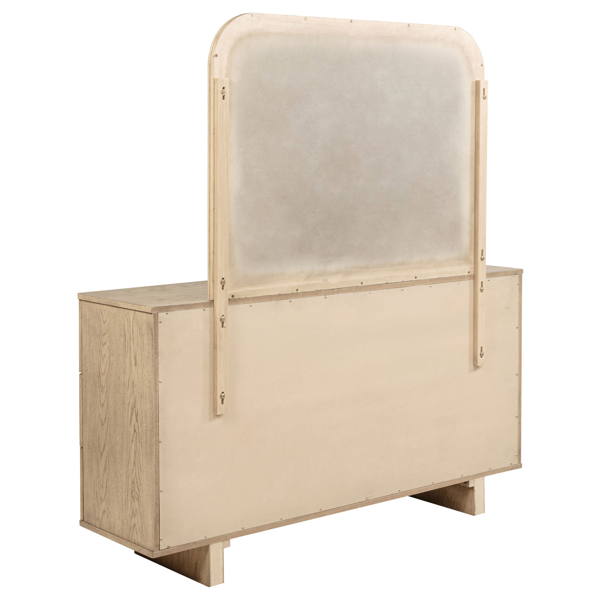 Kailani 9-Drawer Dresser and Mirror in Beige Oak