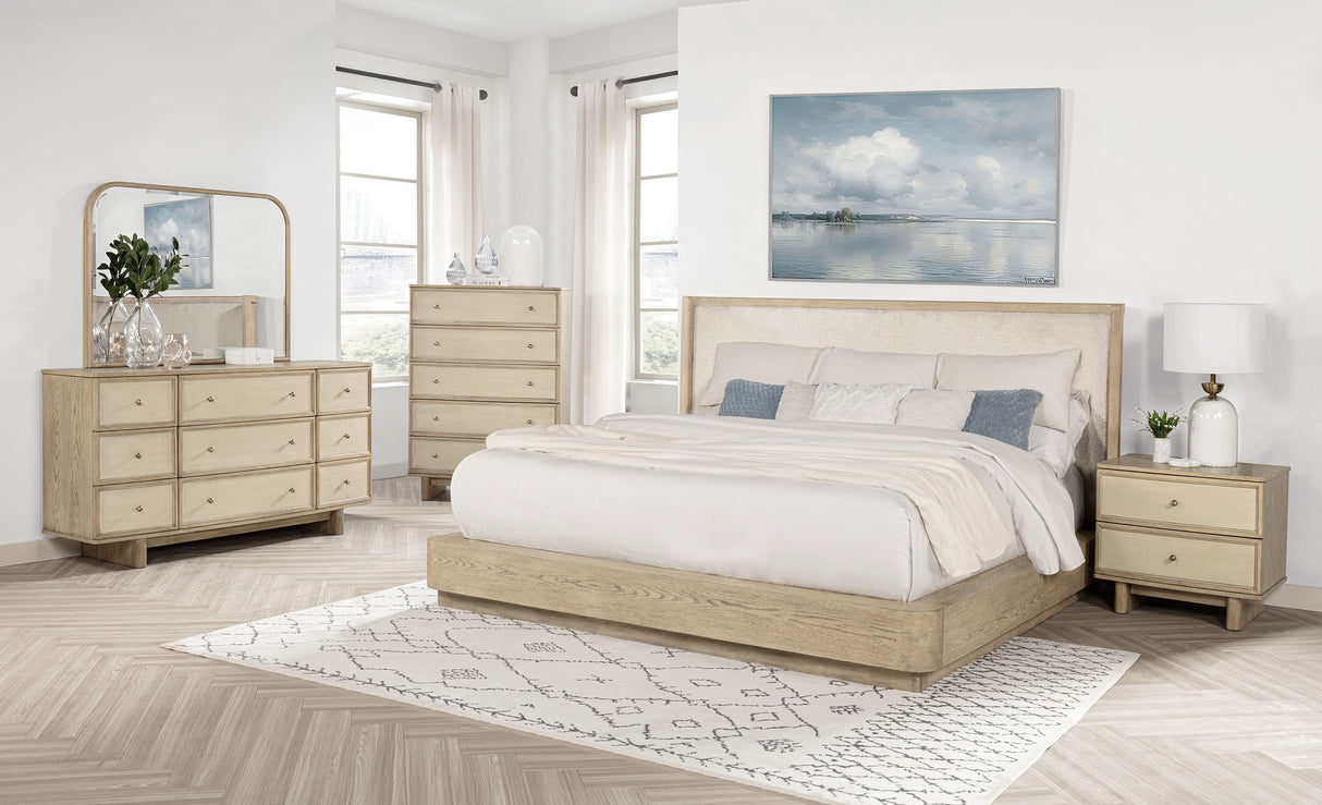 Kailani 9-Drawer Dresser Cabinet in Beige Oak