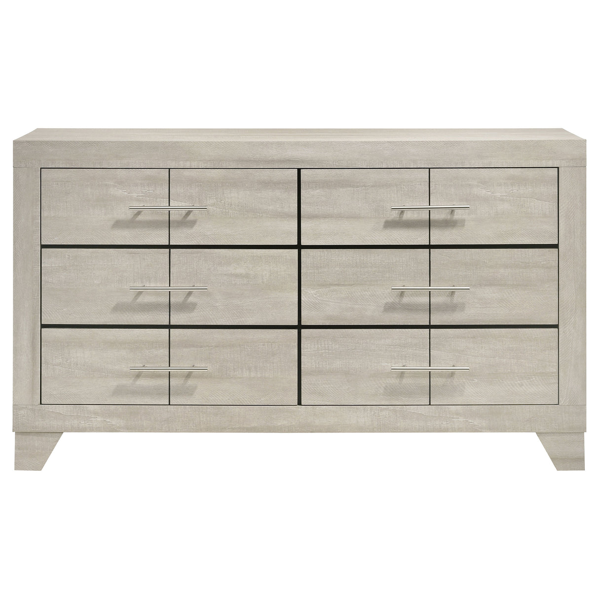 Trenton 6-Drawer Bedroom Dresser in Rustic Cream