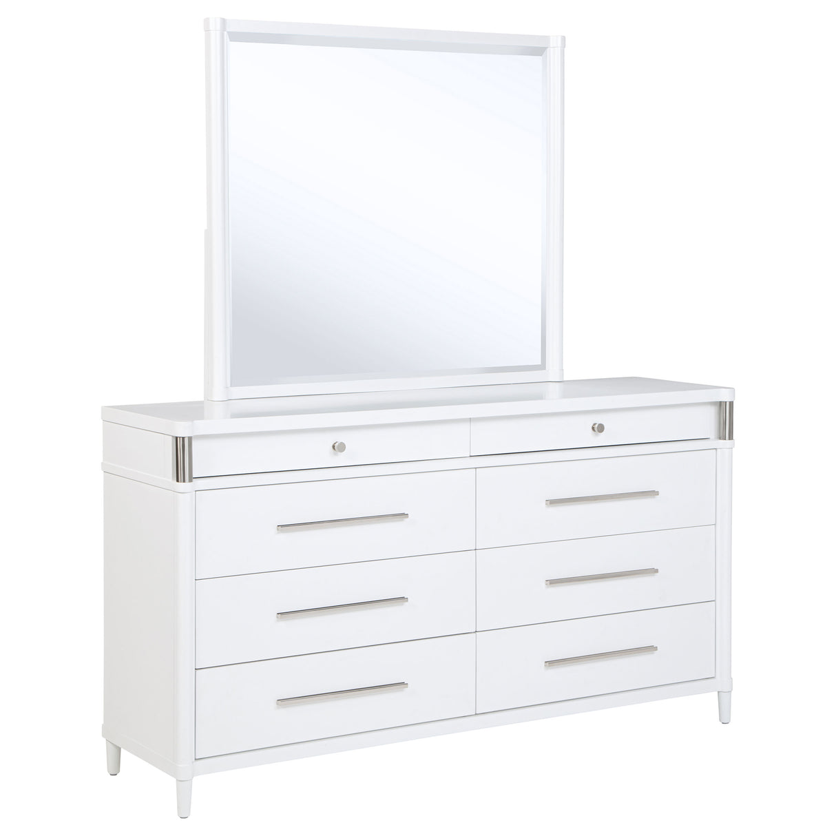 Gracemont 8-Drawer Dresser with Mirror in White