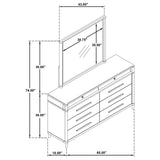 Gracemont 8-Drawer Dresser with Mirror in White