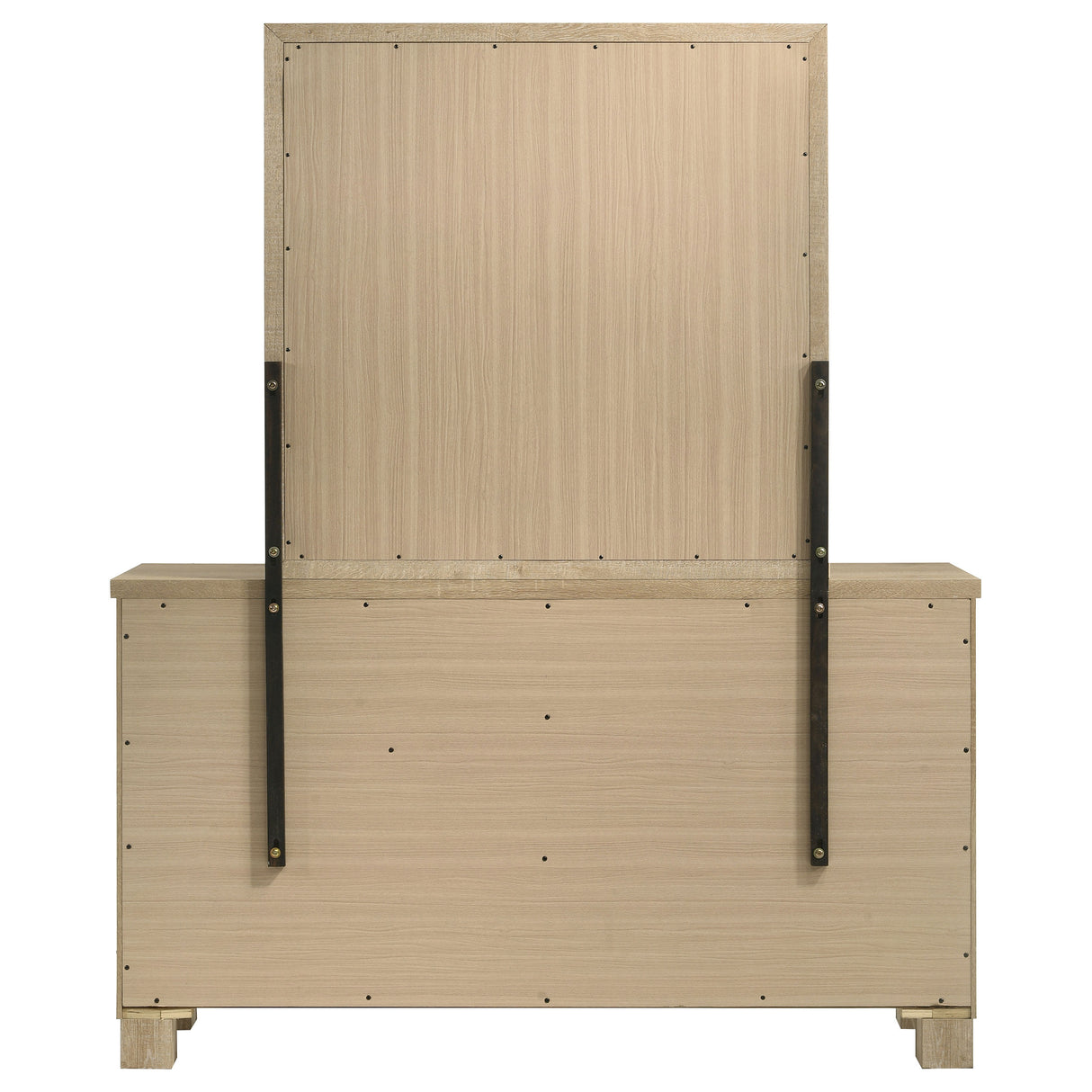 Oakglen 6-Drawer Dresser with Mirror - Weathered Oak