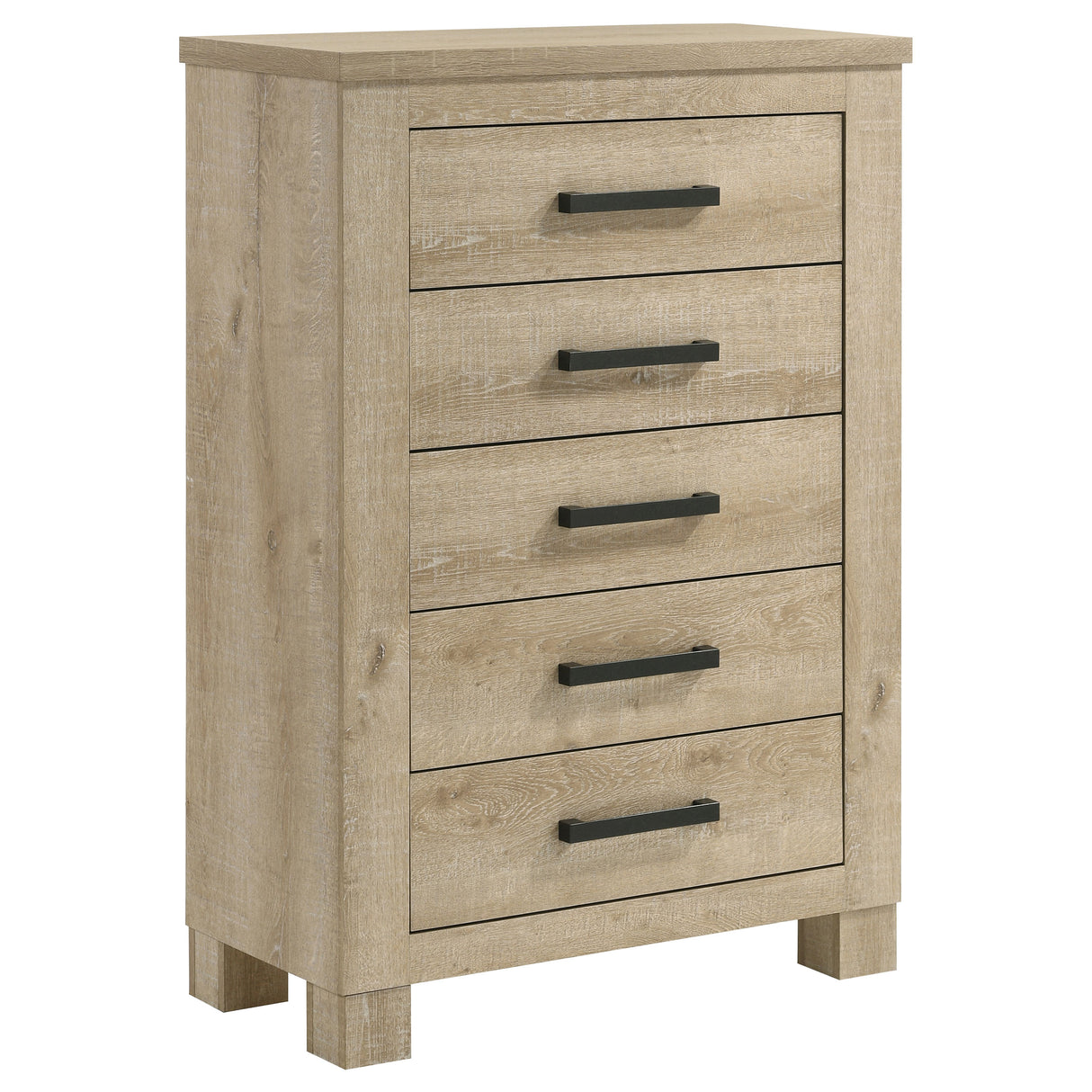 Oakglen 5-Drawer Chest of Drawers - Weathered Oak