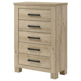 Oakglen 5-Drawer Chest of Drawers - Weathered Oak