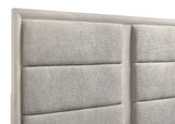 Farre Eastern King Upholstered Storage Platform Bed, Washed Grey