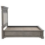 Cresswell Eastern King Upholstered Storage Platform Bed - Weathered Taupe