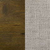 Doherty Eastern King Linen Upholstered Panel Bed, Rustic Brown