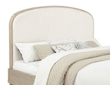 Lucaire Eastern King Upholstered Panel Bed in Sandstone