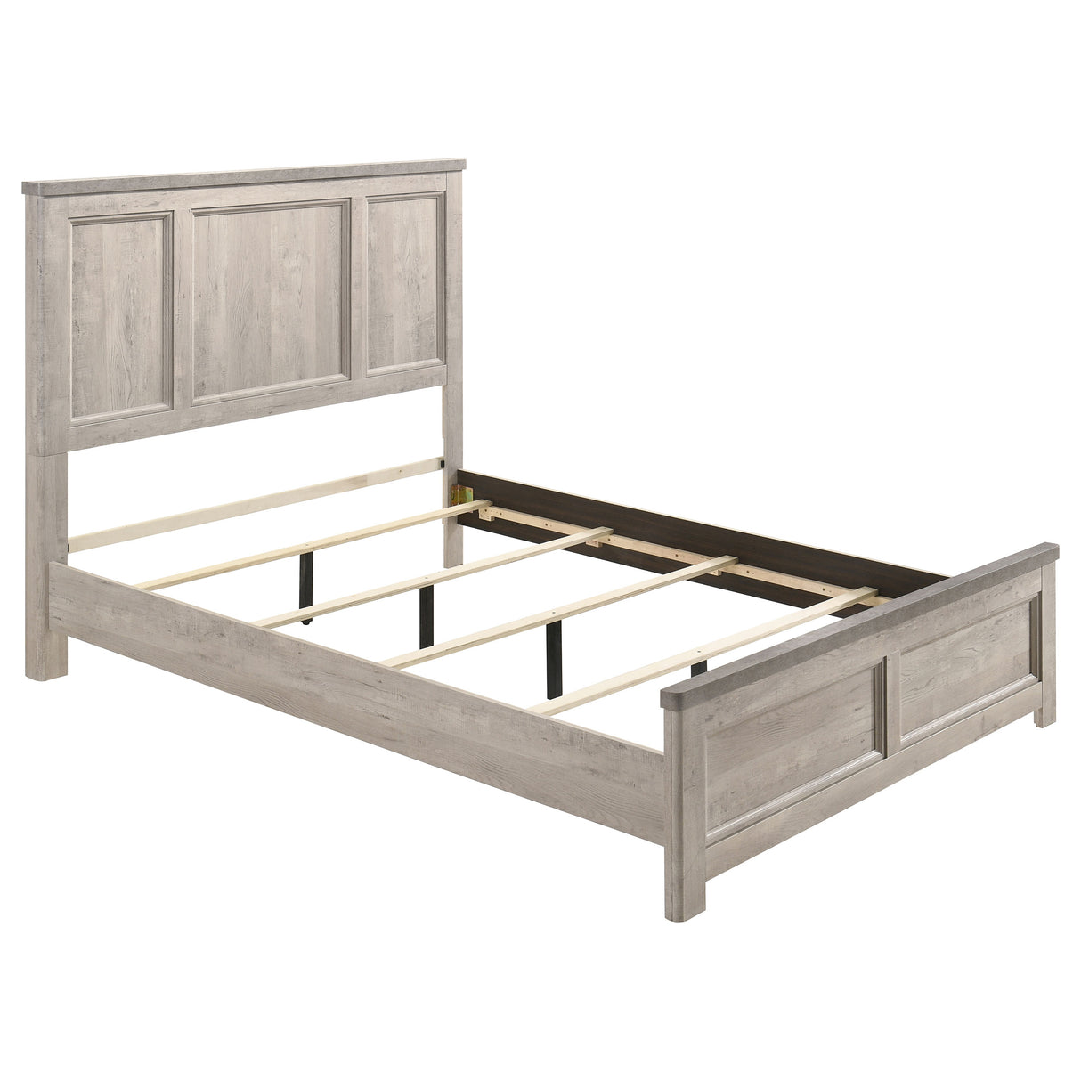 Queen Bed in Grey and Weathered Taupe