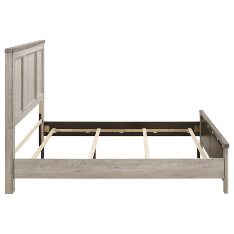 Queen Bed in Grey and Weathered Taupe