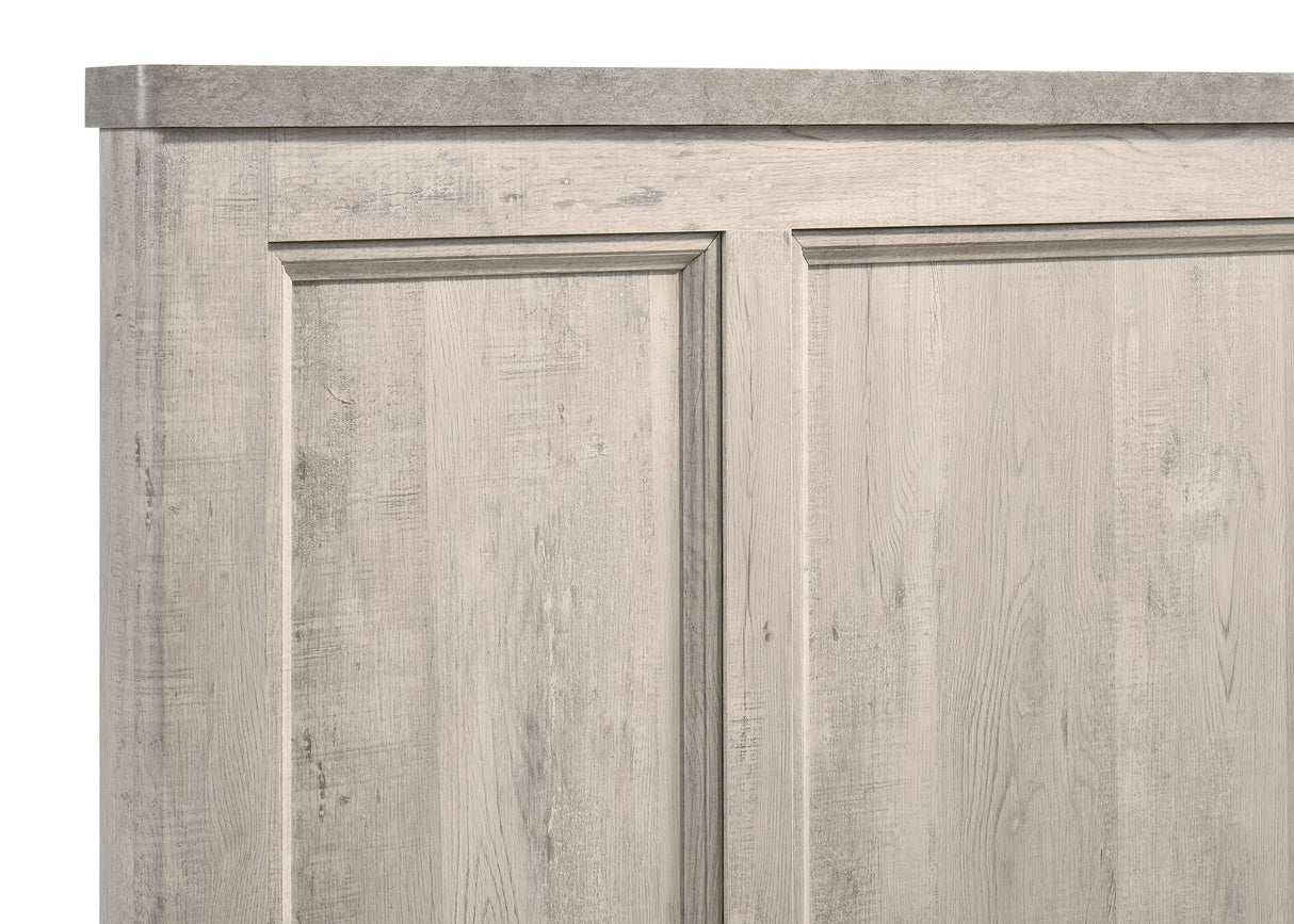 Queen Bed in Grey and Weathered Taupe