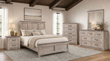 Queen Bed in Grey and Weathered Taupe